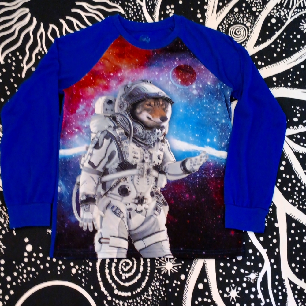 LG (10-12) Astronaut Wolf Shirt